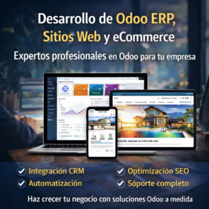 Desarrollador Odoo ERP, Sitio Web y eCommerce
